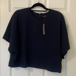 J. Crew Navy Blouse 22 NWT